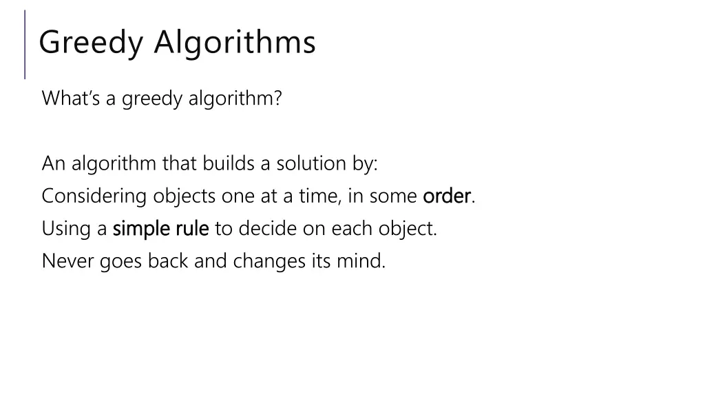 greedy algorithms