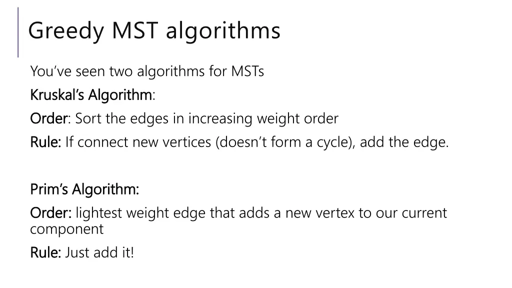 greedy mst algorithms