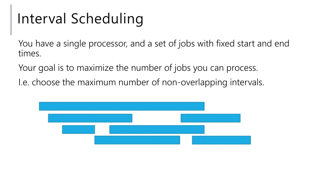 interval scheduling