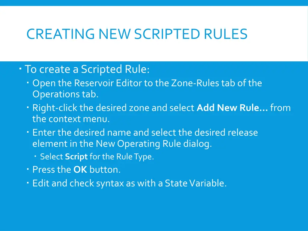 creating new scripted rules