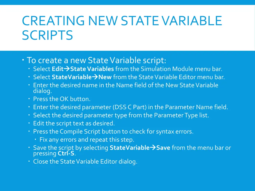 creating new state variable scripts