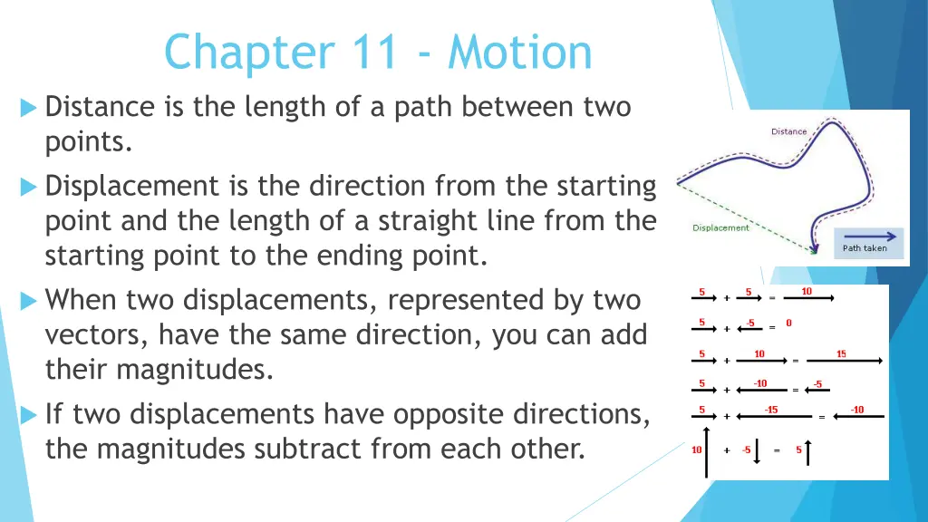 chapter 11 motion distance is the length