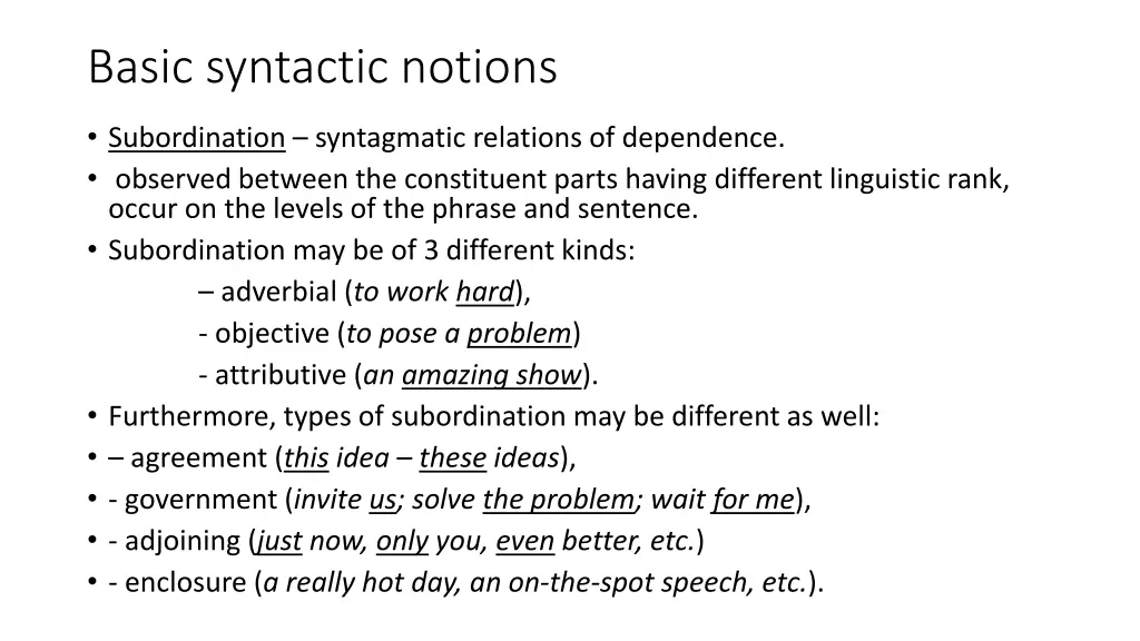 basic syntactic notions 1
