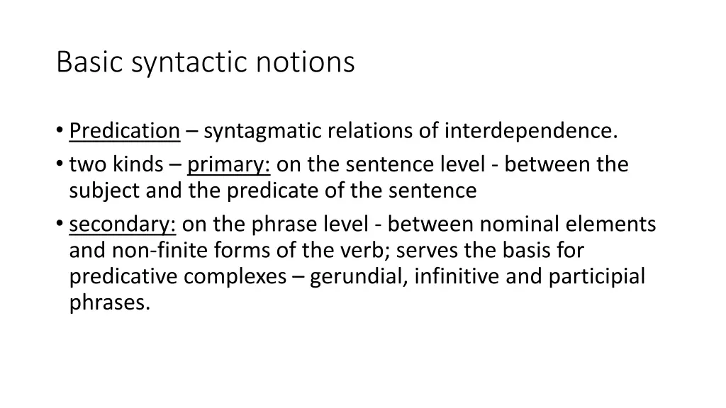 basic syntactic notions 2