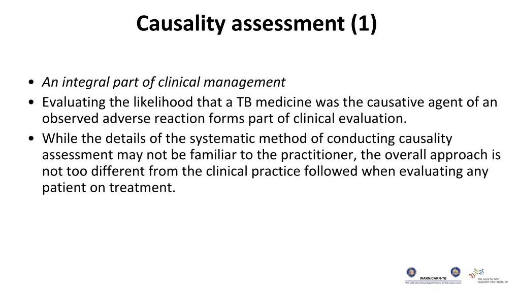 causality assessment 1