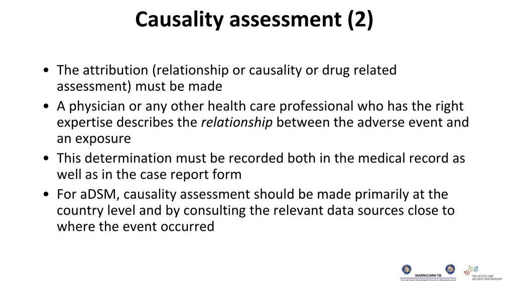 causality assessment 2
