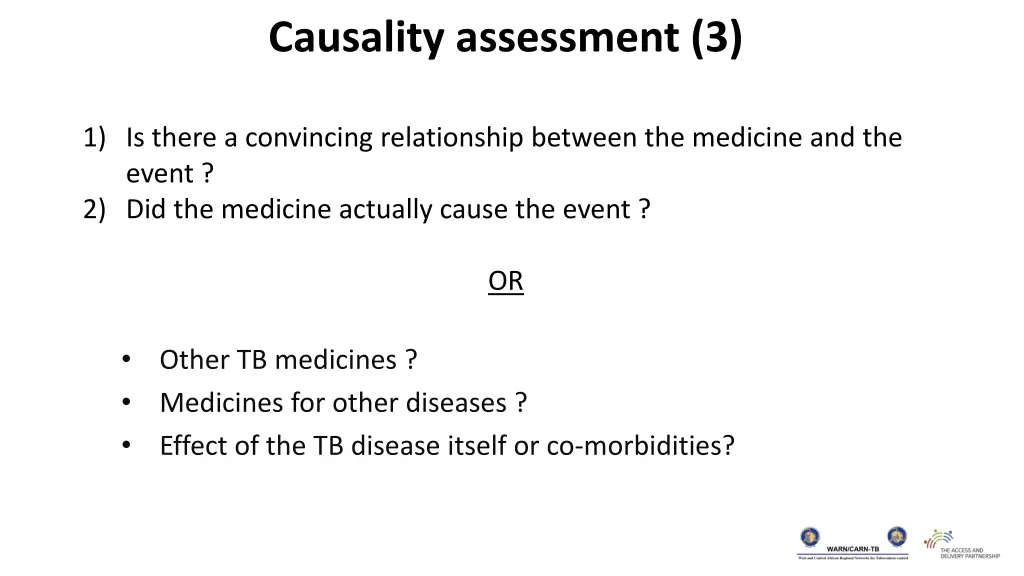 causality assessment 3