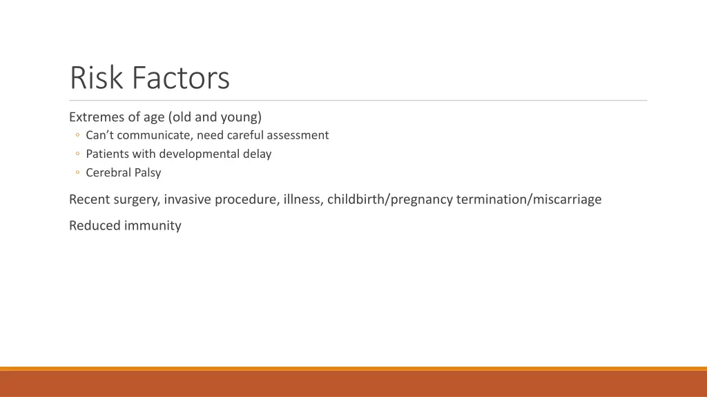 risk factors