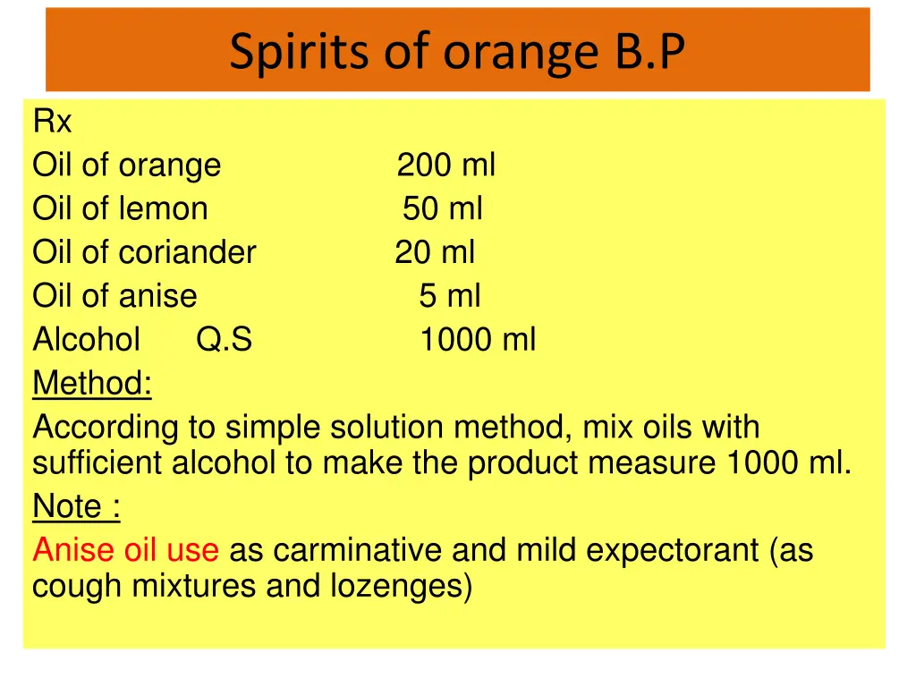 spirits of orange b p