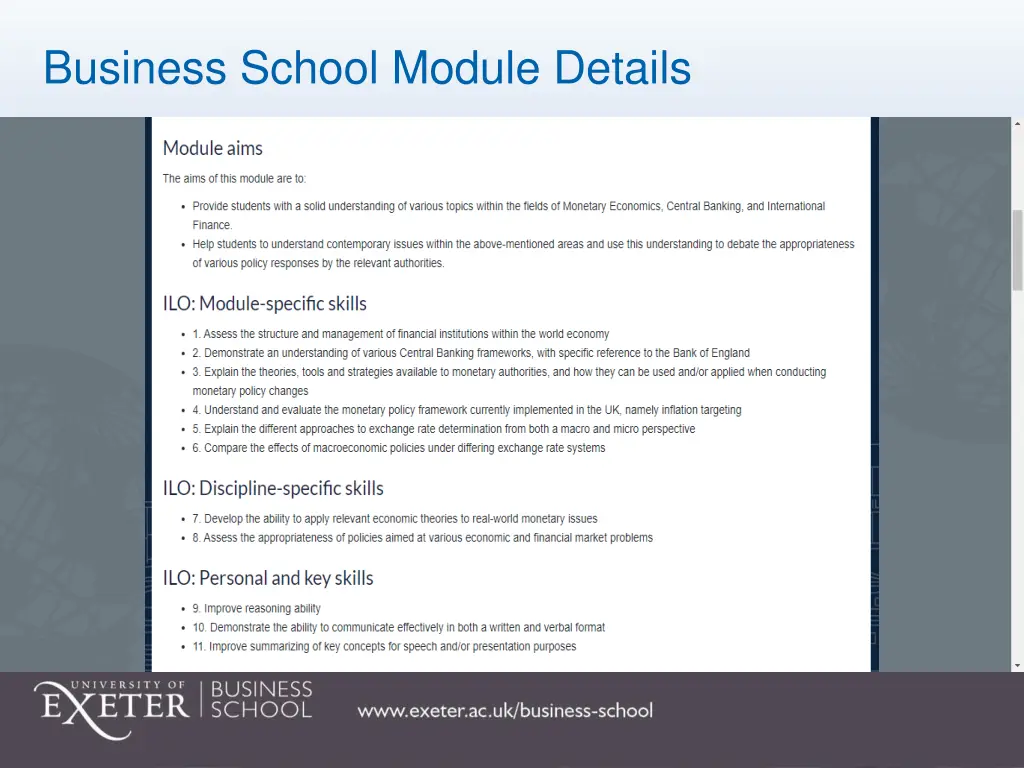 business school module details 1