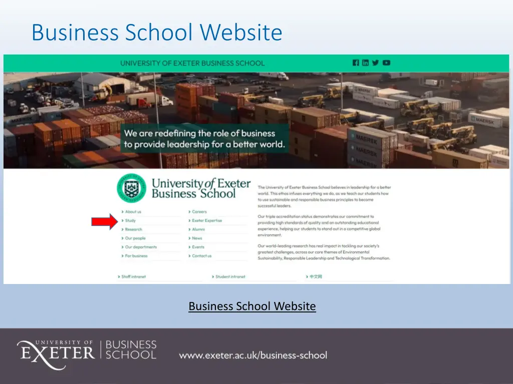 business school website