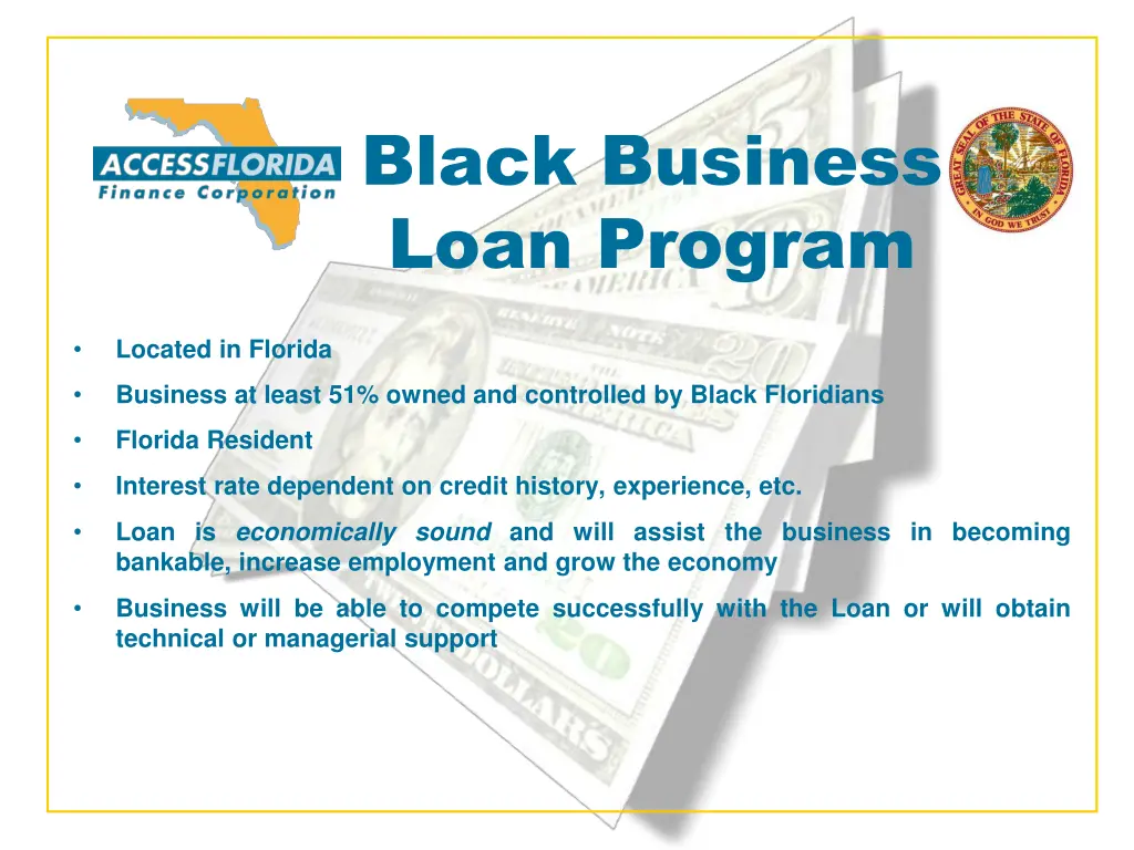 black business loan program