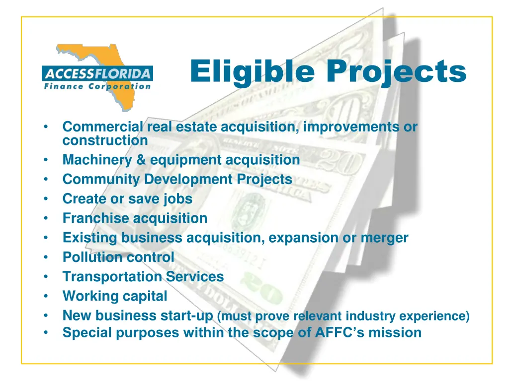 eligible projects