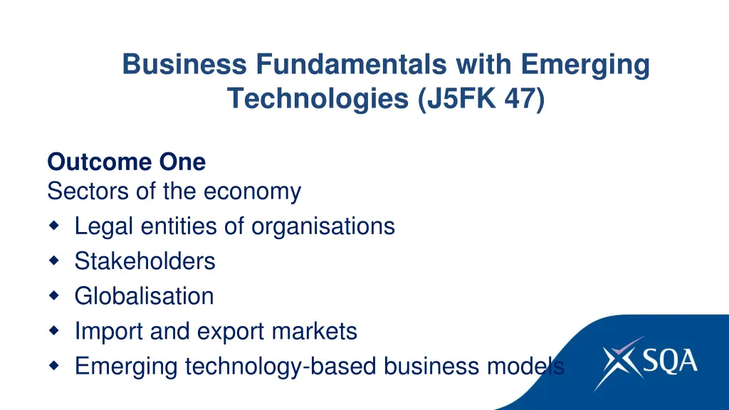 business fundamentals with emerging technologies