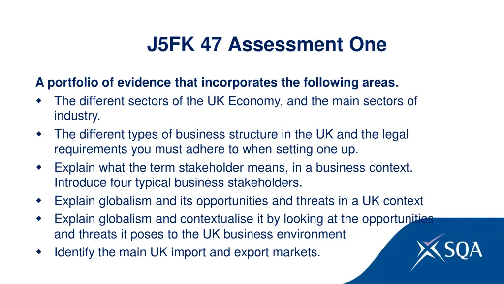 j5fk 47 assessment one