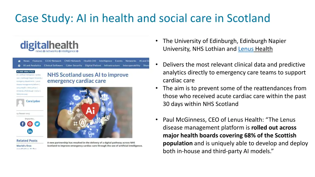 case study ai in health and social care