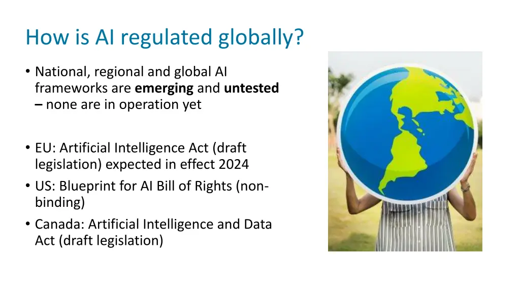 how is ai regulated globally