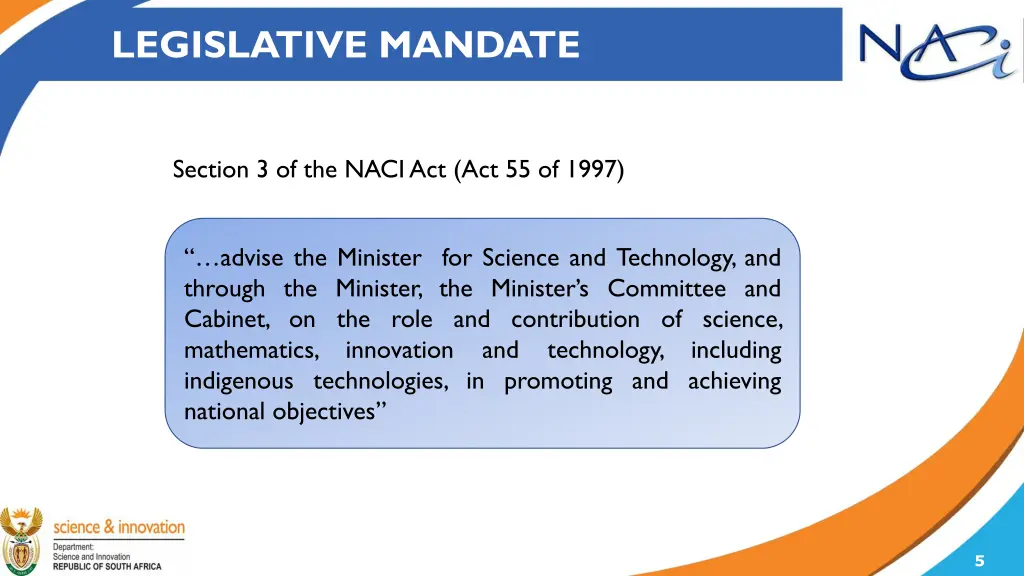 legislative mandate