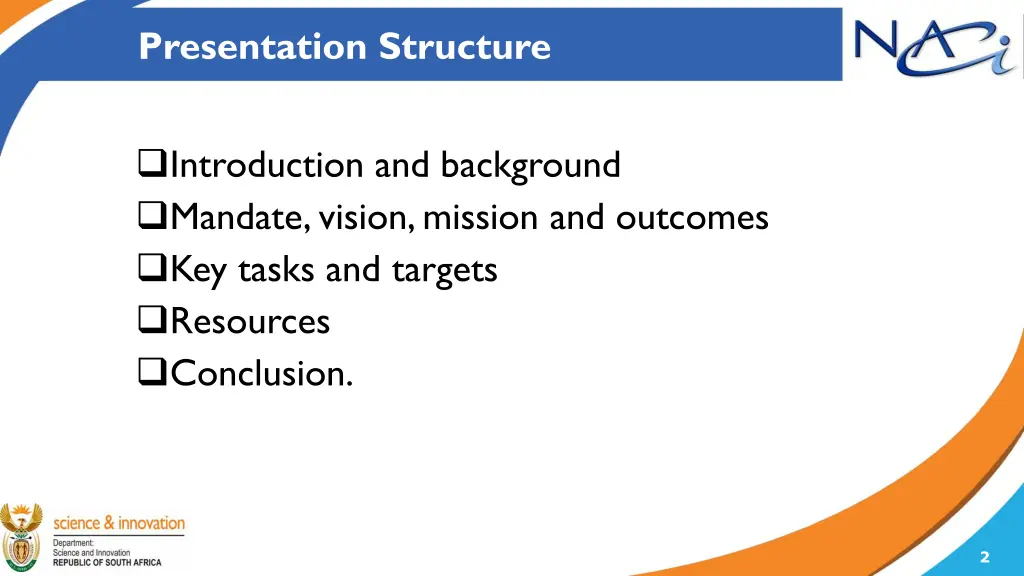 presentation structure