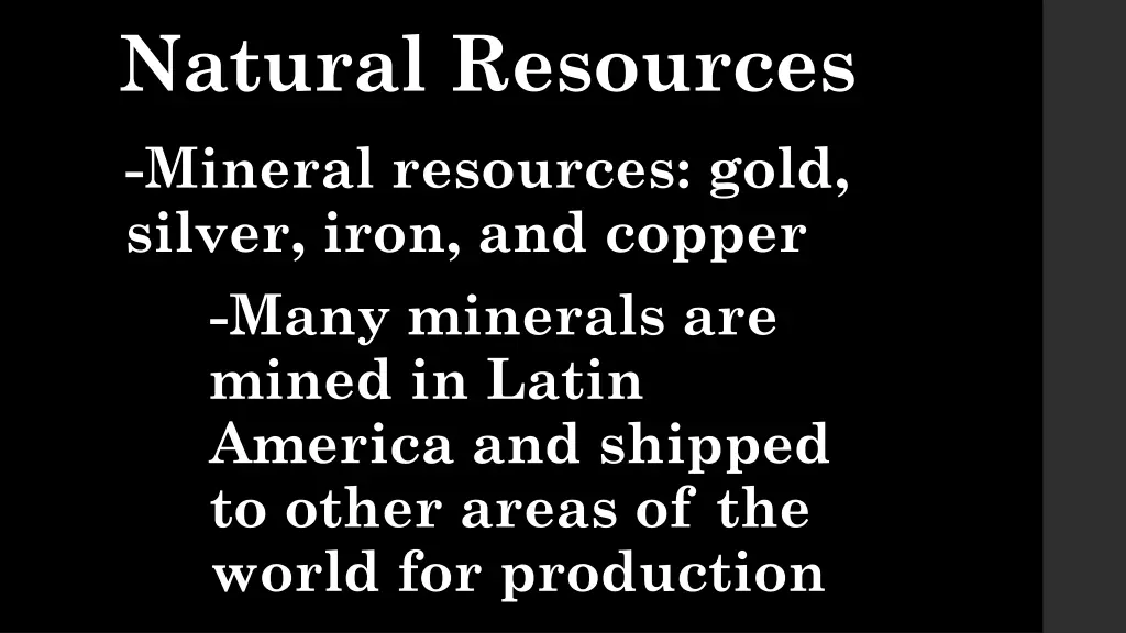 natural resources mineral resources gold silver