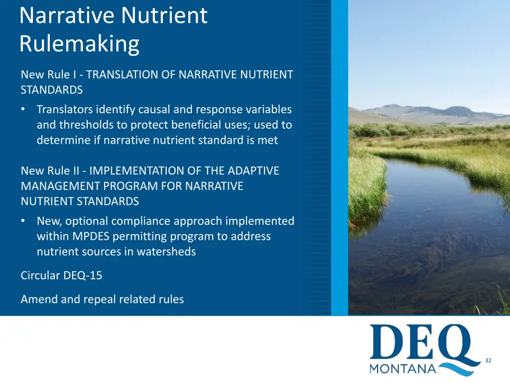 narrative nutrient rulemaking