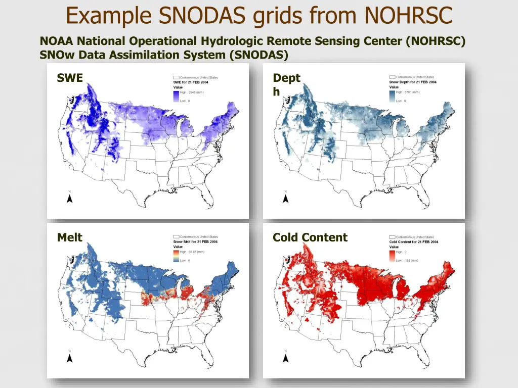 example snodas grids from nohrsc noaa national