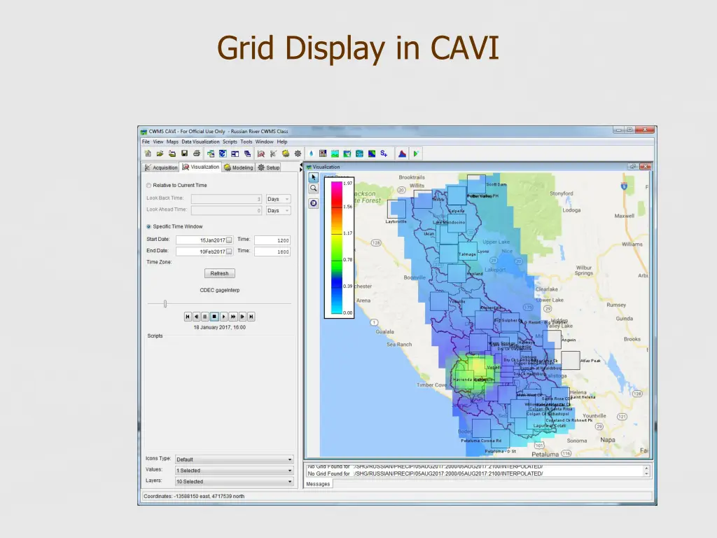 grid display in cavi