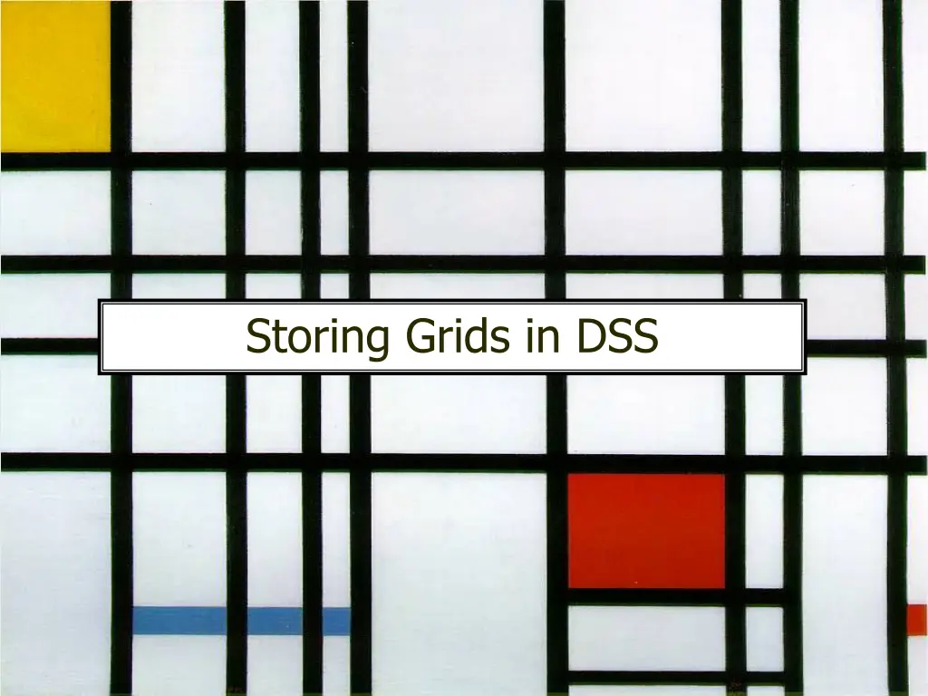 storing grids in dss