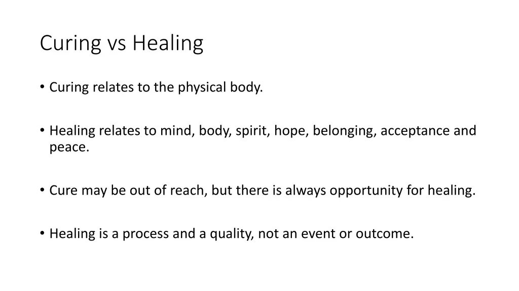 curing vs healing