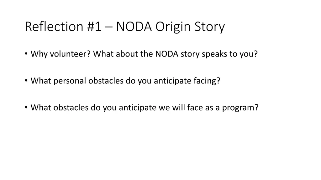 reflection 1 noda origin story