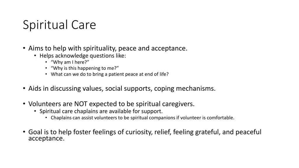 spiritual care