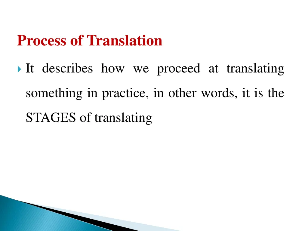 process of translation