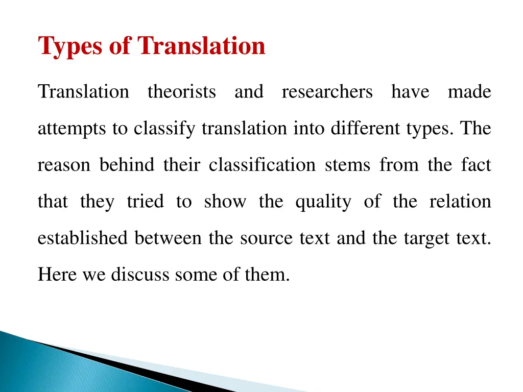 types of translation