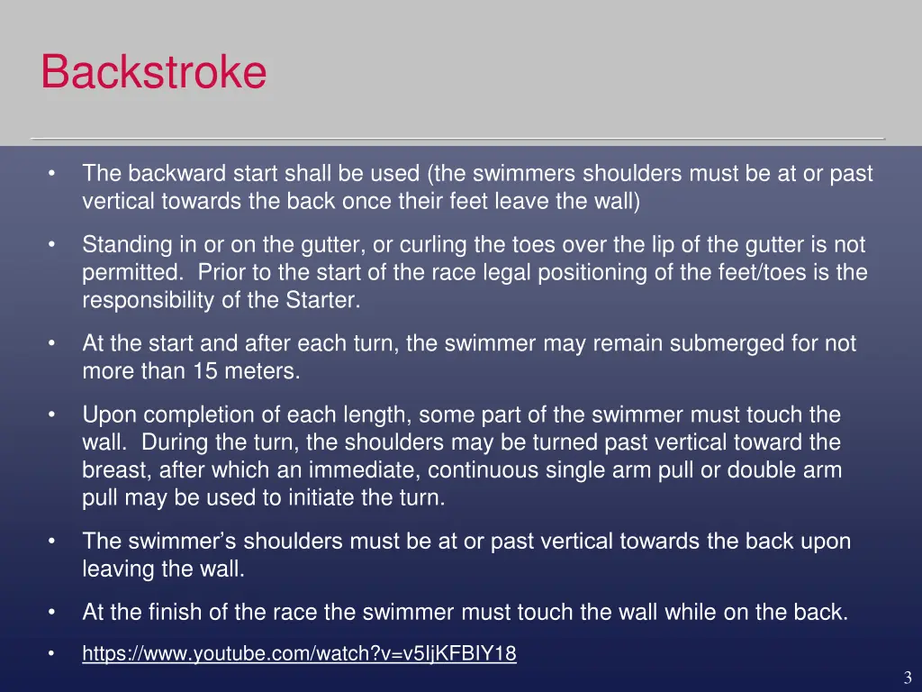 backstroke