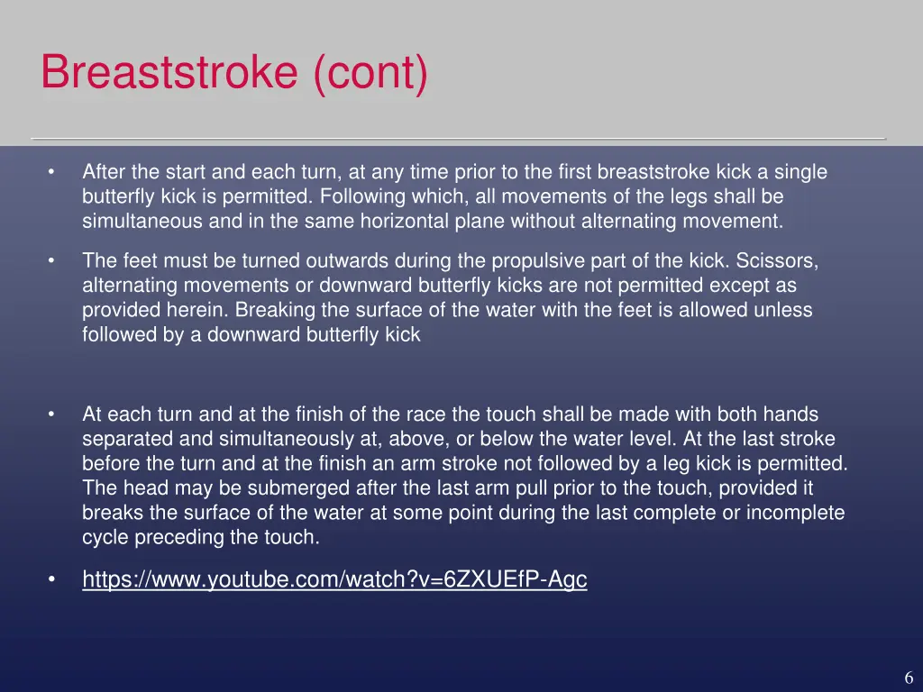 breaststroke cont