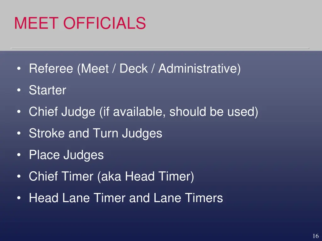 meet officials