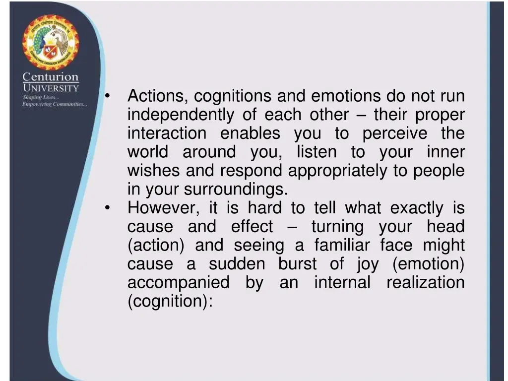 actions cognitions and emotions