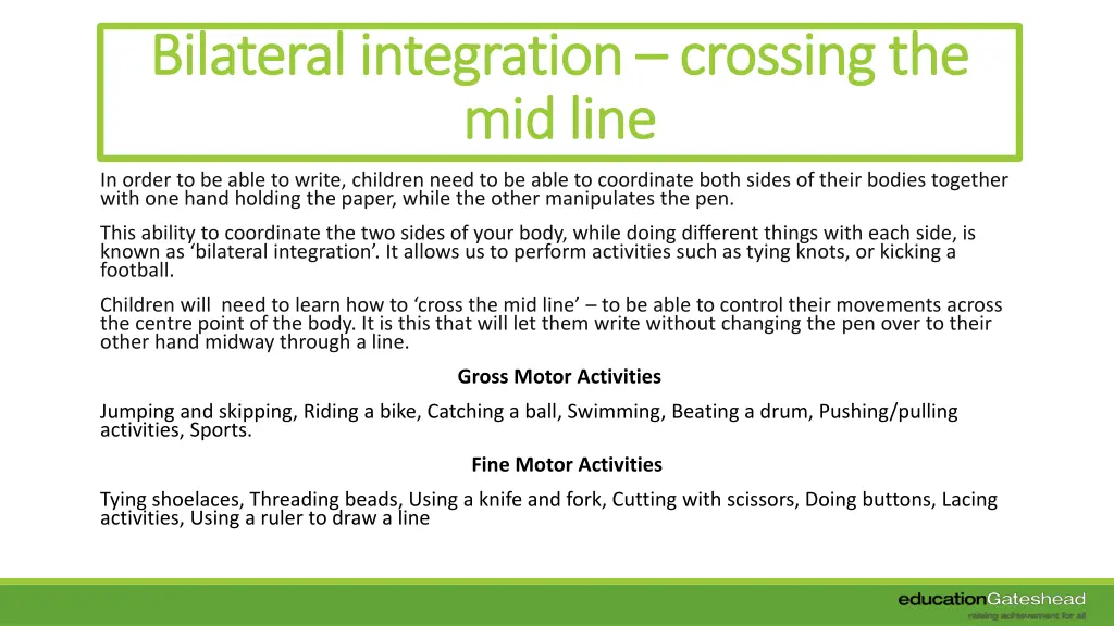 bilateral integration bilateral integration