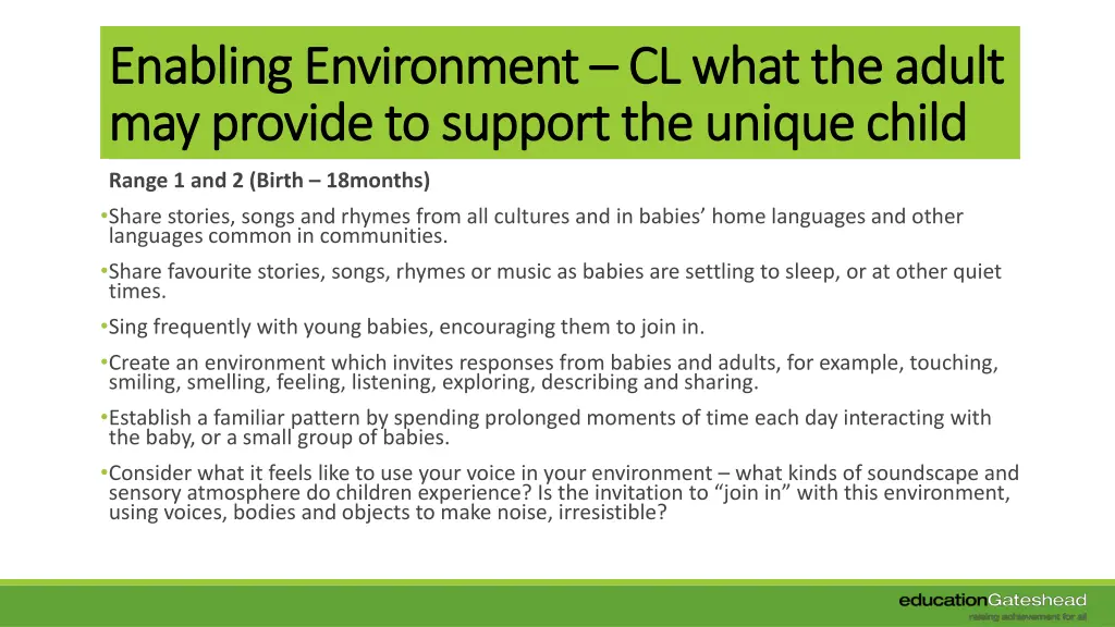 enabling environment enabling environment cl what