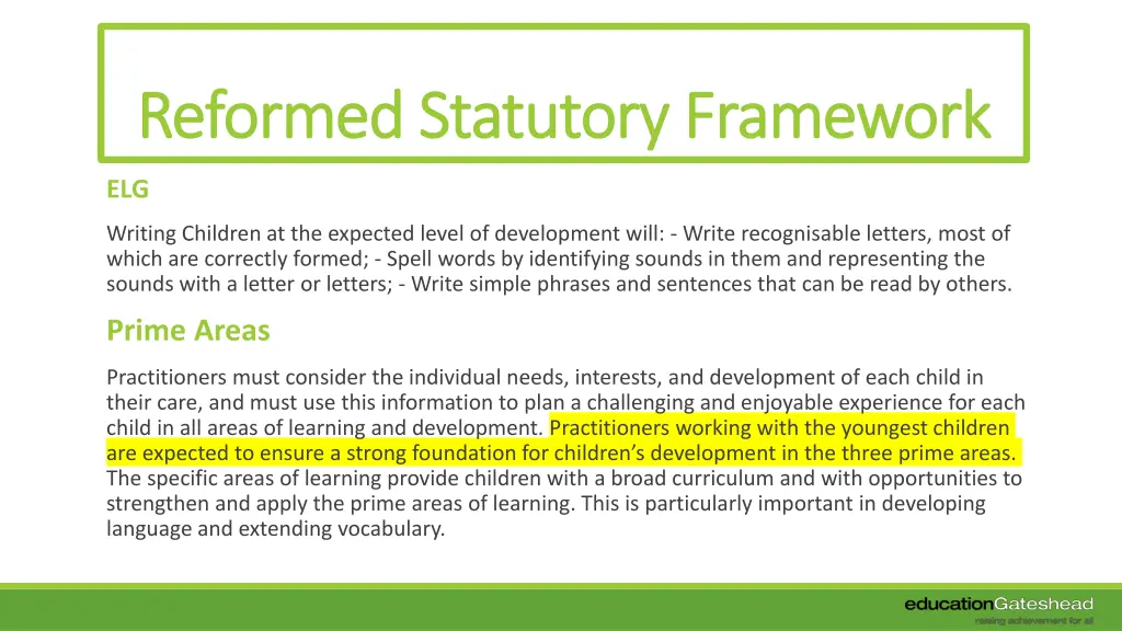 reformed statutory framework reformed statutory 1