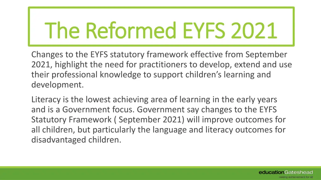 the reformed eyfs 2021 the reformed eyfs 2021