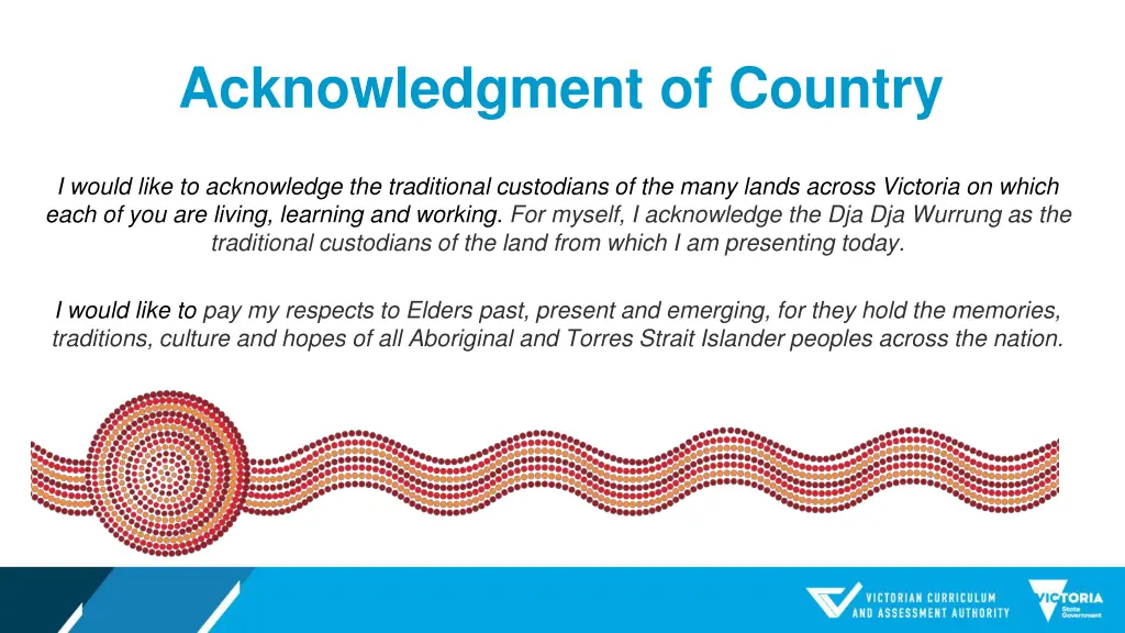 acknowledgment of country