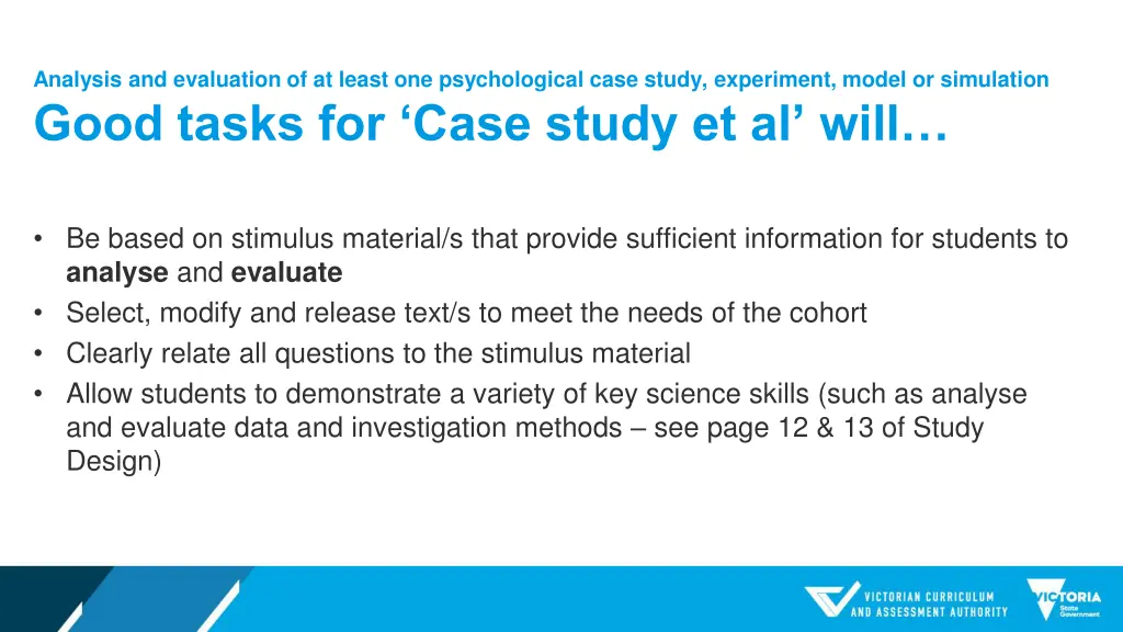 analysis and evaluation of at least