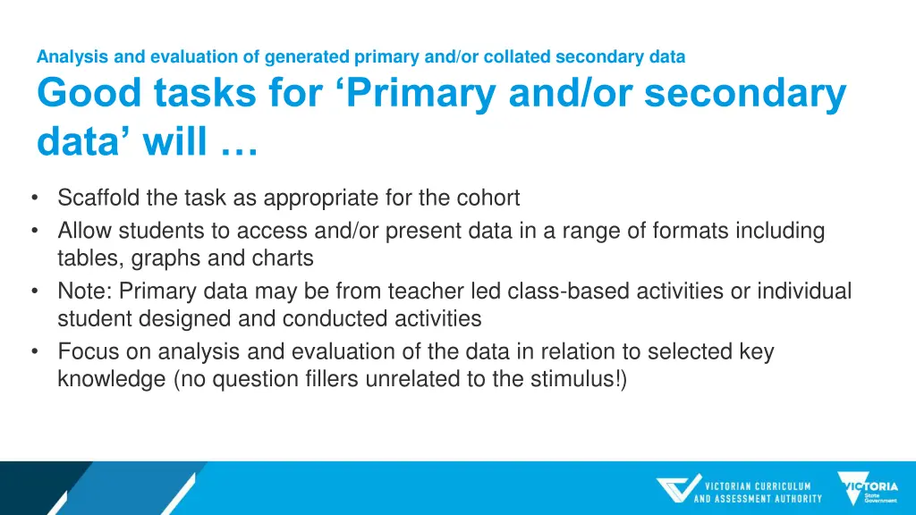 analysis and evaluation of generated primary