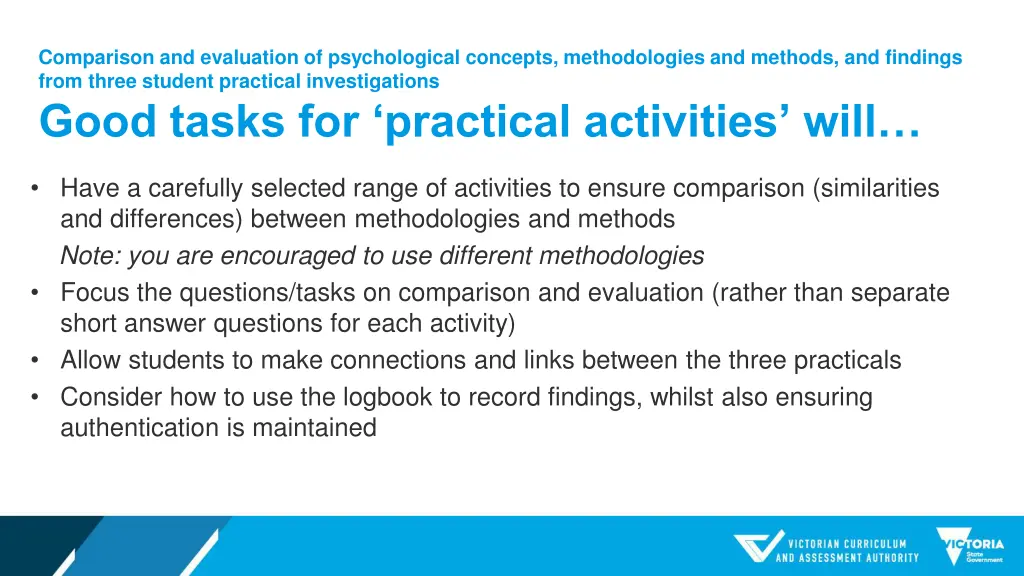 comparison and evaluation of psychological