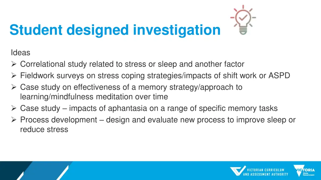 student designed investigation 1