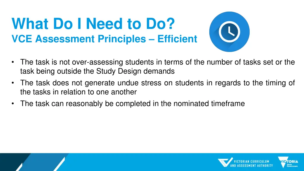 what do i need to do vce assessment principles 3