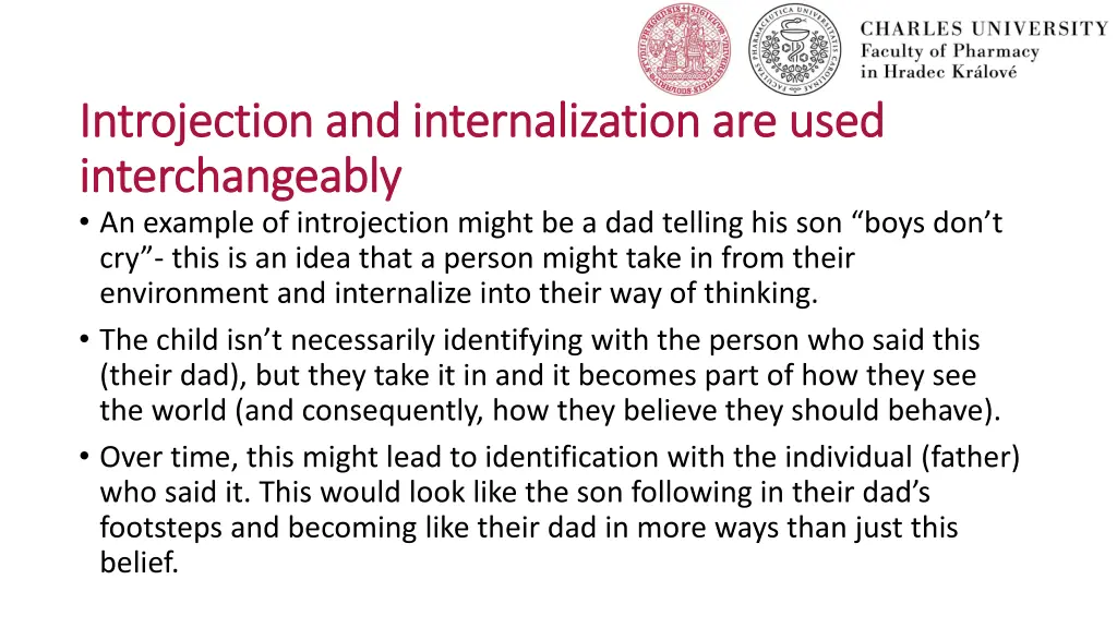 introjection and internalization are used