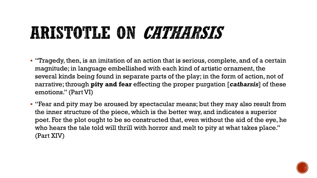 aristotle on catharsis