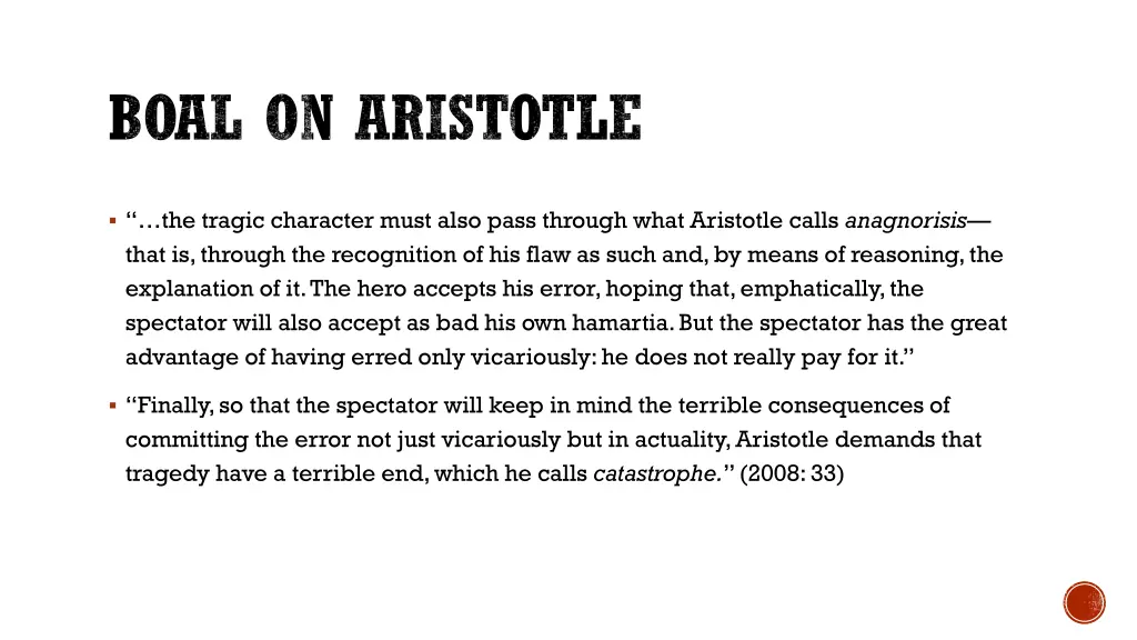 boal on aristotle 1